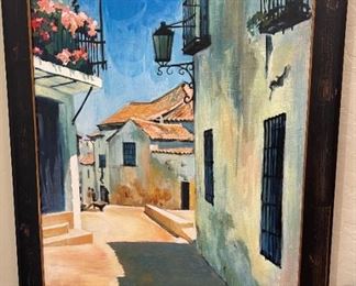 *Original* Painting M Florian Spain Street Villa	42 x 34	
