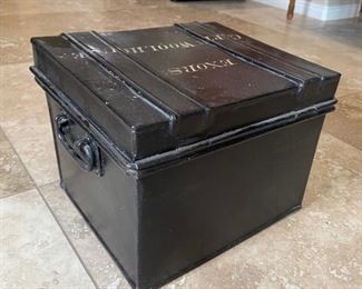 Exors Captn Woolhouse Metal Deed Box Captains Trunk	10x13x11in	HxWxD
