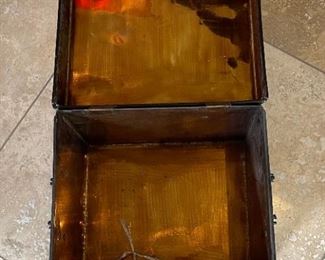 Exors Captn Woolhouse Metal Deed Box Captains Trunk	10x13x11in	HxWxD
