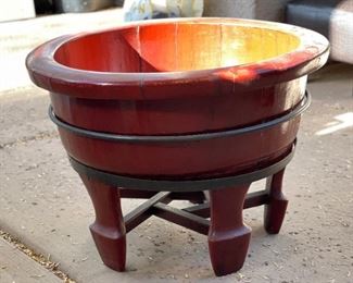 Wood Pedestal Plant holder	14in H x 21in Diameter	
