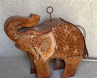 Rustic Metal Elephant	8 x 4 x 11	HxWxD
