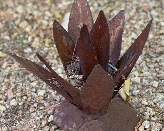 #5 Rustic Metal Agave  Sm	8 inches high	
