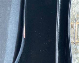 Louis Vuitton black Vernis monogram satchel purse	14in. X 11.25in.