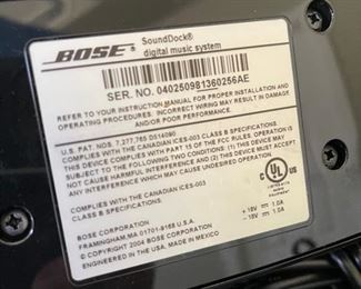 	Bose Sound Dock Series 1 Digital Music iPod Sound Dock black	12in X 7in.