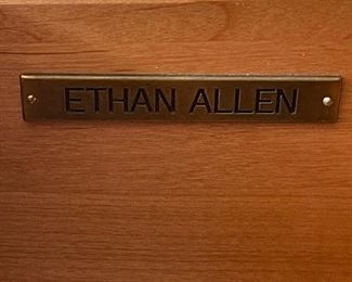 Ethan Allen black 3 drawer dresser/ console	44in. X 20in. X 37.5in.