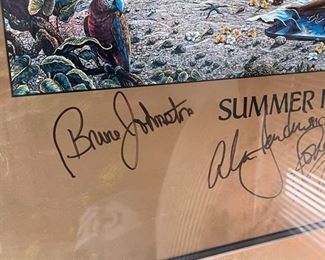 The Beach Boys Band Summer in Paradise Signed Autographed Framed LE Poster	46in. X 33in.