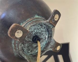 Vintage Maitland Smith Bronze Monkey Lamps pair	7.5in x 34.25in. Tall