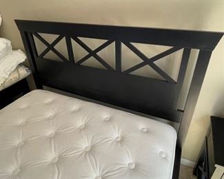 Ethan Allen queen size bed w/sleep solutions mattress	86in. X 67in.