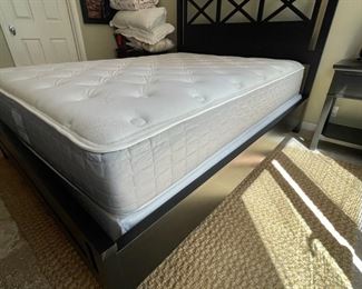 Ethan Allen queen size bed w/sleep solutions mattress	86in. X 67in.