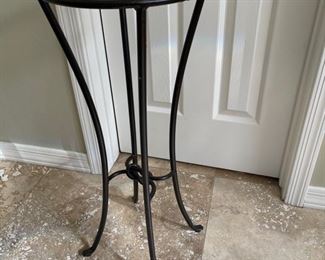 Iron and glass plant stand	28.5in x 12in.