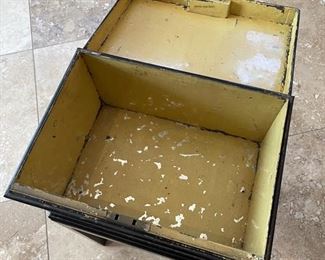 J.W. Marriott London Old Metal Display Box	Box: 15in x 11in x 9in                      box with stand: 15in. X 11in. X 25.5in