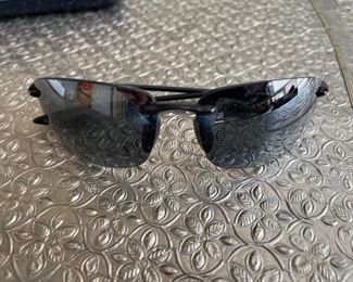 Maui Jim Ho’okipa MJ-407-02 MJ Sport Brn Polarized Black Rimless Sunglasses