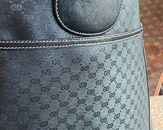 Gucci black GG monogram tote bag	13in. X 4in. X 15.5in.
