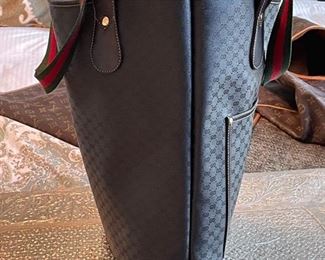 Gucci black GG monogram tote bag	13in. X 4in. X 15.5in.