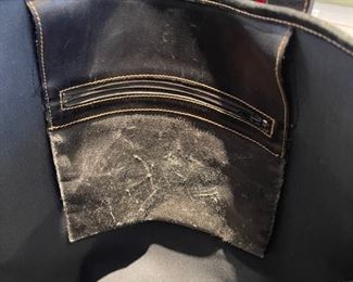 Gucci black GG monogram tote bag	13in. X 4in. X 15.5in.