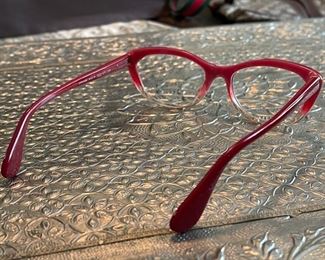 Authentic Prada VPR 03Q Rx Eyeglasses FRAMES  PDO-1O1 Red Fade 54[]18-140 C490