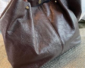 Salvador Ferragamo brown leather purse	