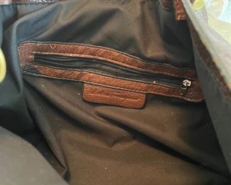 Salvador Ferragamo brown leather purse	