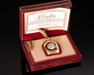 Jaeger LeCoultre Memovox K814 Sub Mini Travel Alarm Clock Watch in Box	Clock: 37x46mm<BR>Original Box: 4.75x3.5x1.5in	HxWxD