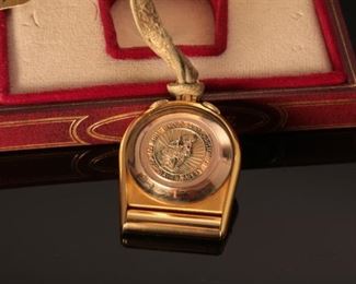 Jaeger LeCoultre Memovox K814 Sub Mini Travel Alarm Clock Watch in Box	Clock: 37x46mm<BR>Original Box: 4.75x3.5x1.5in	HxWxD