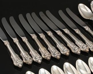 HUGE 98pc Wallace Sterling Silver Grande Baroque Silverware Set Flatware	98 pc	