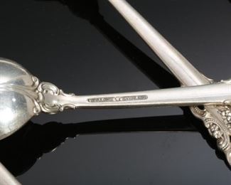 HUGE 98pc Wallace Sterling Silver Grande Baroque Silverware Set Flatware	98 pc	