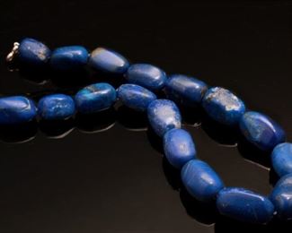 Large 1/2” Lapis Stone Necklace	18.5 inches	