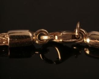 14K Yellow Gold 18” Charm Necklace	18 inch with varying sized charms