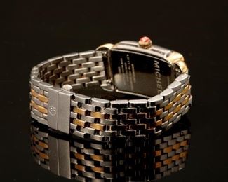 Michele Deco Diamond Two-Toned Watch,Mother of Pearl face MW06M01C5025	16mm by 29mm face	