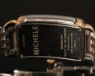 Michele Deco Diamond Two-Toned Watch,Mother of Pearl face MW06M01C5025	16mm by 29mm face	