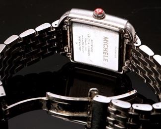 Michele Watch Milou MW15A01A2025 Diamond And Mother of Pearl Womens	23mm square face	