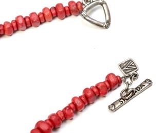 Silpada Graduated Coral Necklace	19 inches