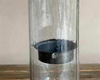 Sm Outdoor Glass Candle Holder Decor	19in H x 9.5in Diameter	