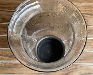 Sm Outdoor Glass Candle Holder Decor	19in H x 9.5in Diameter	
