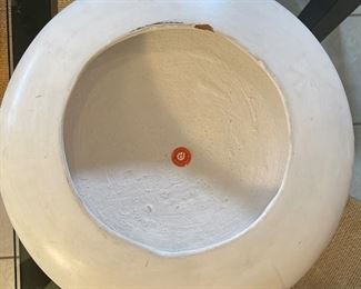 2pc Artist Made Ceramic Mexican Ceramic Face Art PAIR	2.5in H x 16in Diameter	