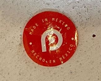 2pc Artist Made Ceramic Mexican Ceramic Face Art PAIR	2.5in H x 16in Diameter	