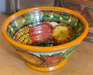 Mexican Talavera Pottery Casal  Mexico Bowl	5in H x 10in Diameter	