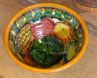 Mexican Talavera Pottery Casal  Mexico Bowl	5in H x 10in Diameter	