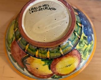 Mexican Talavera Pottery Casal  Mexico Bowl	5in H x 10in Diameter	