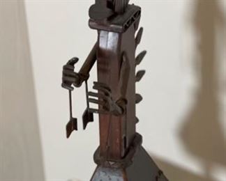 Metal Kachina Mark Finn Kokopelli  Art	16.5x7x5in