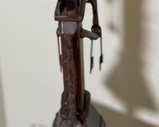Metal Kachina Mark Finn Kokopelli  Art	16.5x7x5in