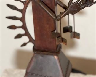 Metal Kachina Mark Finn Kokopelli  Art	16.5x7x5in