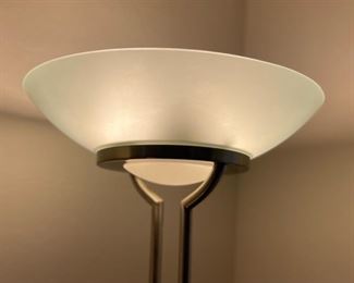 Brush Steel 2 Head Floor Lamp	72.5in H x 15in Diameter at top	