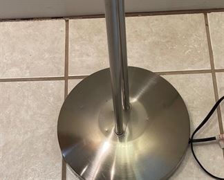 Brush Steel 2 Head Floor Lamp	72.5in H x 15in Diameter at top	