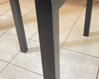 Contemporary 3-Piece Glass & Steel Dining Table	29x36x66in	