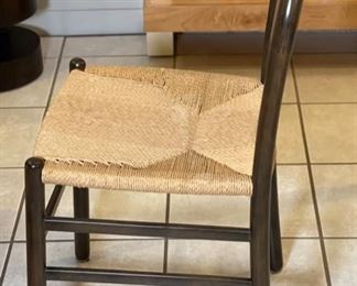 8 pc Cassina Contemporary Italian Wood & Weave Dining Chairs	35x17.5x17in	HxWxD