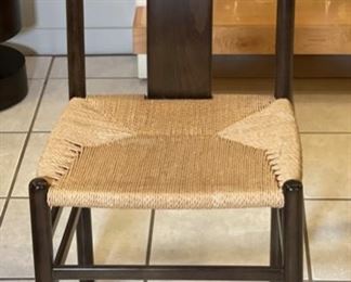 8 pc Cassina Contemporary Italian Wood & Weave Dining Chairs	35x17.5x17in	HxWxD