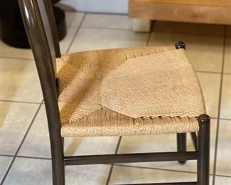 8 pc Cassina Contemporary Italian Wood & Weave Dining Chairs	35x17.5x17in	HxWxD