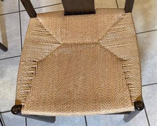 8 pc Cassina Contemporary Italian Wood & Weave Dining Chairs	35x17.5x17in	HxWxD