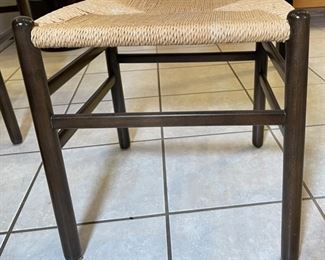 8 pc Cassina Contemporary Italian Wood & Weave Dining Chairs	35x17.5x17in	HxWxD